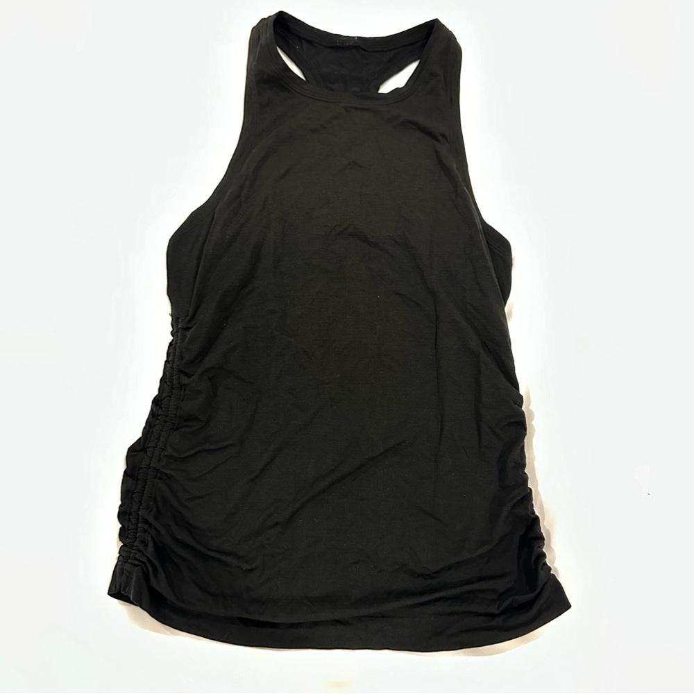 lululemon swiftly black ruched tank top